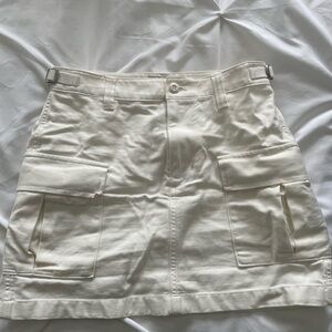 TNA Cream Cargo Mini Skirt